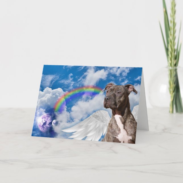 Carte Poème de sympathie pour animaux de compagnie Rainb (Devant)