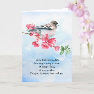 Carte Poème d'oiseau chanteur