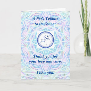 Carte Poème : L'amour d'un animal pour son propriétaire,