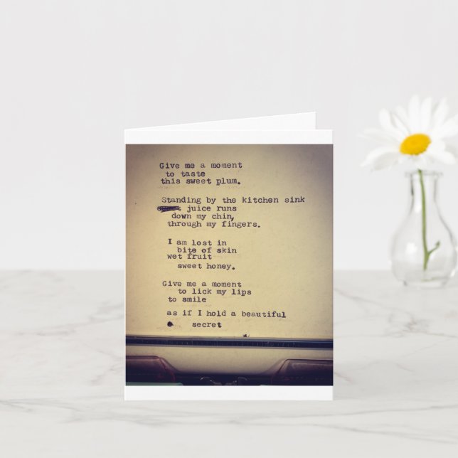 Carte poème minuscule (Petite plante)