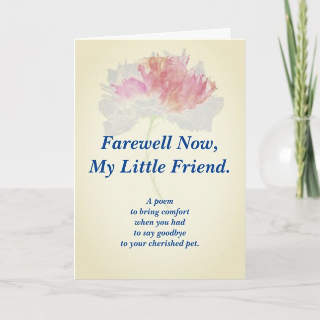 Carte Poème : Pet Perdre Sympathie FLST Folt Salutation (Devant)