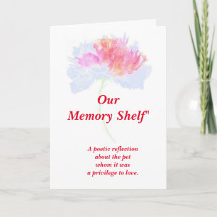 Carte Poème : Souvenirs Spéciaux D'Un Animal De Compagni