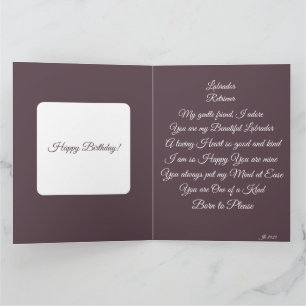 CARTE POÉSIE DU LABRADOR RETRIEVER 