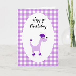 Carte Poiche violet de dessin animé Posh Paws violet ann