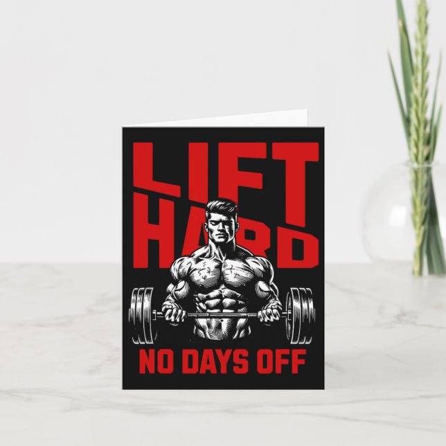 Carte Poids Bodybuilding Gym Motivation Dire 2 (Devant)