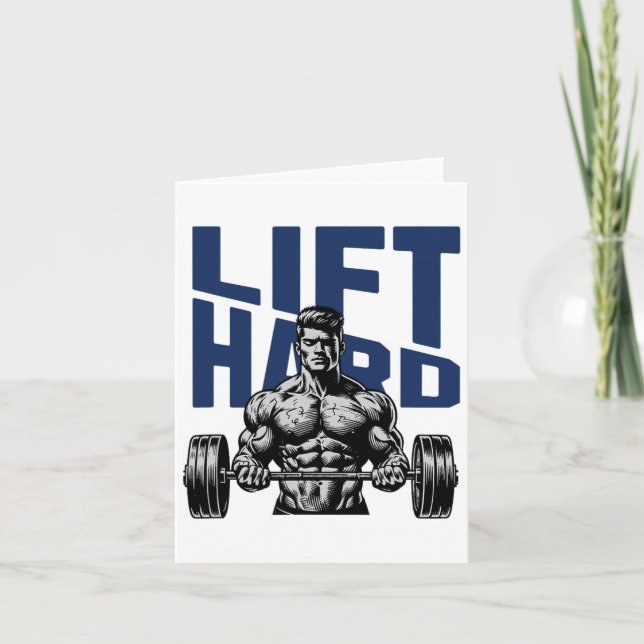 Carte Poids Bodybuilding Gym Motivation Dit (Devant)