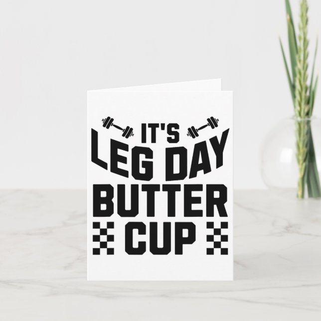Carte Poids Bodybuilding Gym Motivation It's Leg (Devant)