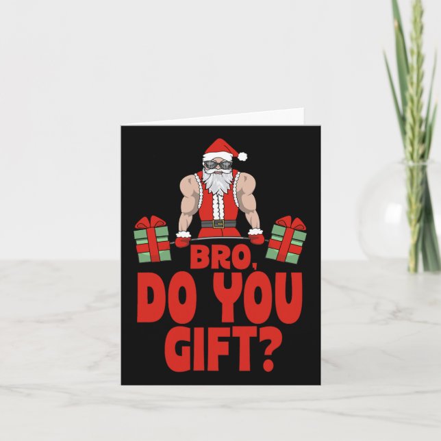 Carte Poids Bodybuilding Noël Père Noël Bro Do (Devant)