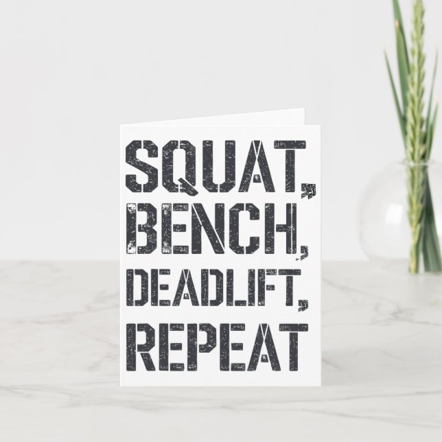 Carte Poids du banc de squat levage à répétition Gym Tee (Devant)