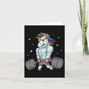 Carte Poids Unicorn - Funny Deadlift Et Gym Gif