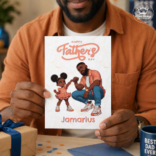 Carte Poignée de poing Papa Fille Fête des Pères