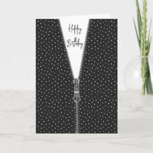 Carte Poignées avec Zipper pour Anniversaire