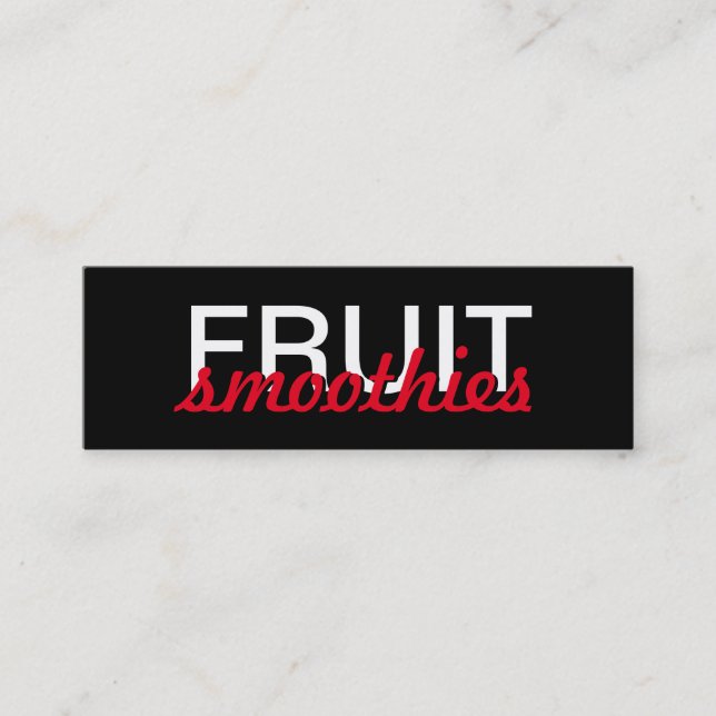 carte poinçonnée de smoothies de fruits (Devant)
