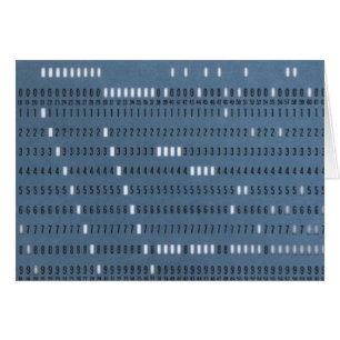 Carte poinçonnée vintage pour ordinateur