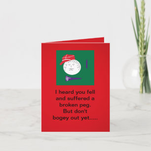 Carte Poing de golf cassé