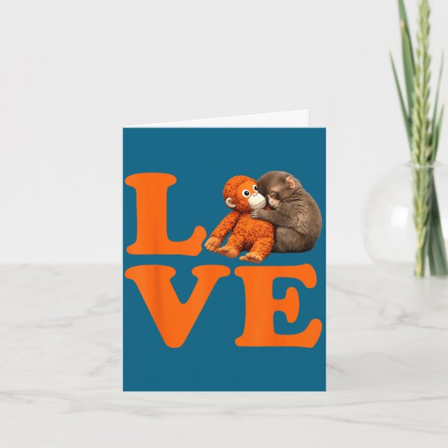Carte Poing singe mignon  (Devant)