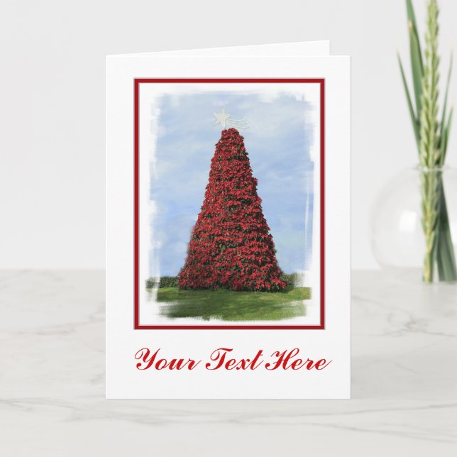 Carte Poinsettia Christmas Tree (Devant)