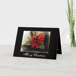Carte Poinsettia de Noël