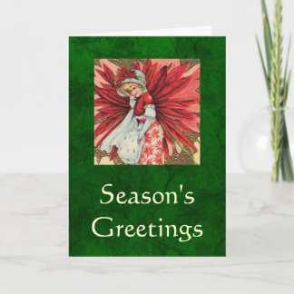 Carte Poinsettia Lady