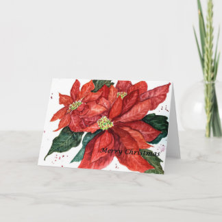 Carte Poinsettia Note