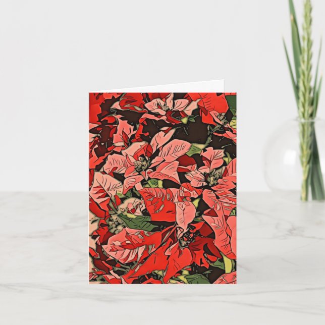 Carte Poinsettias (Devant)