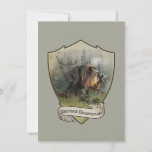 Carte Pointeur À poils durs allemand, Chasse au sanglier