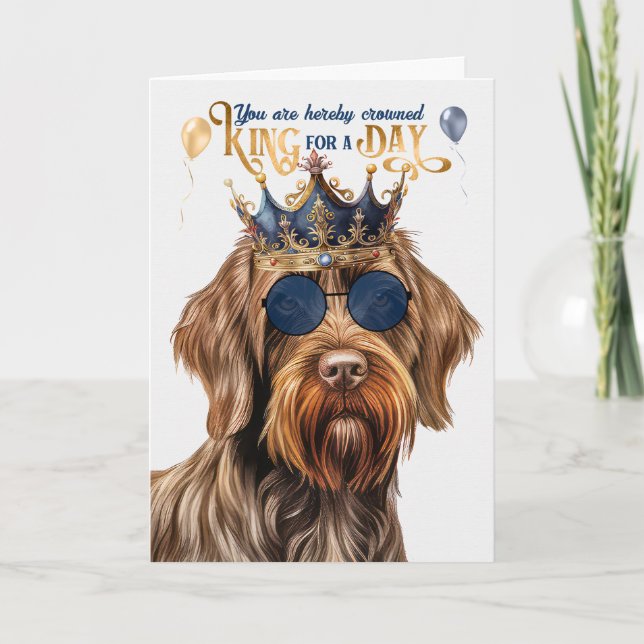 Carte Pointeur Griffon Chien King pour une journée drôle (Devant)
