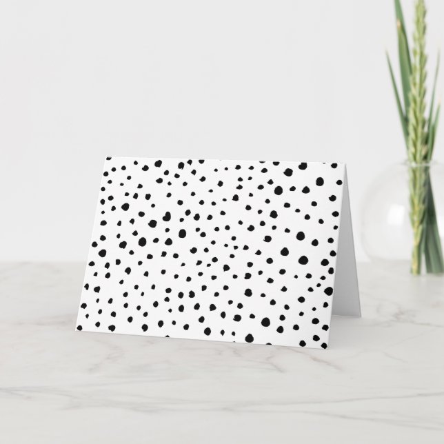Carte Points dalmatiens, Points dalmatiens, Noir et Blan (Devant)