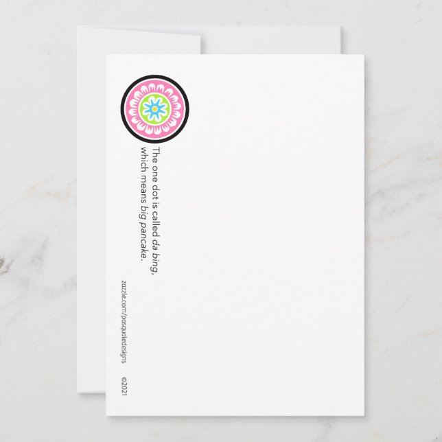 Carte Points d'anniversaire Mah Jongg (Dos)