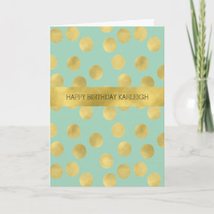 Carte Points de Mint et Gold Glitz Anniversaire