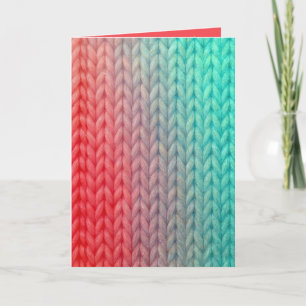 Carte Points de tricot d'anniversaire