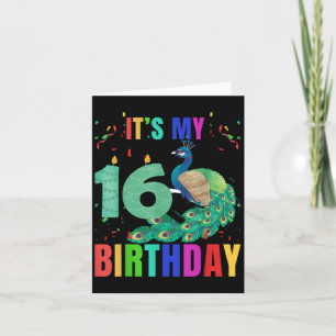 Carte Pois 16e anniversaire Funny mignon oiseaux Amoureu