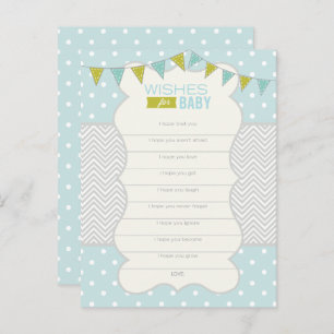 Carte Pois bleue verte Wives for Baby Card