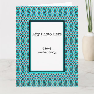 Carte Pois bleus votre photo