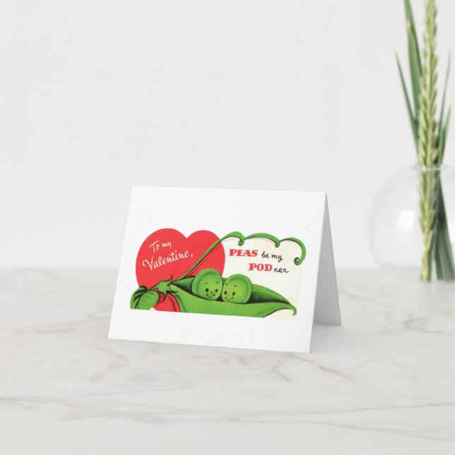 Carte Pois vintages En Pod Valentine (Devant)