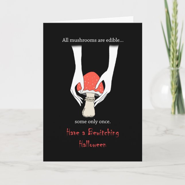 Carte Poison Champignon Déplaisant cuisine foncé Hallowe (Devant)