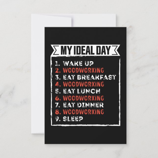 Carte Poison de My Ideal Day Funny Woodworking Birthday (Devant)