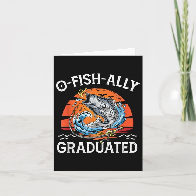 Carte Poisson de fin d'études rétro-O-fish (Devant)