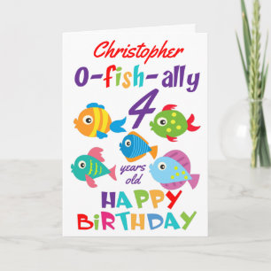 Carte Poisson Drôle Personnalisé Tout Âge Anniversaire