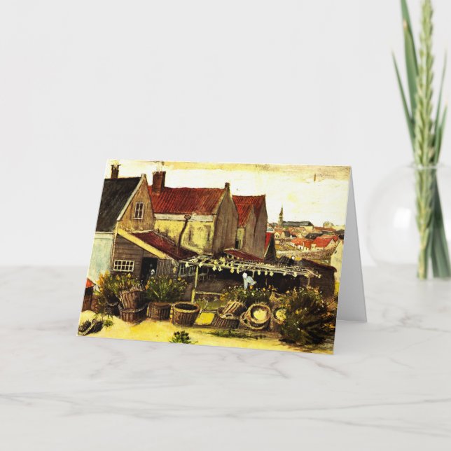 Carte Poisson Grange de séchage par Vincent van Gogh (Devant)