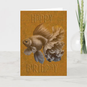 Carte Poisson rouge - anniversaire