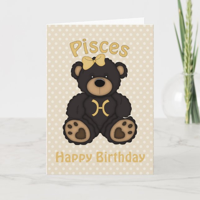 Carte Poissons Brown Ours Joyeux Anniversaire (Devant)