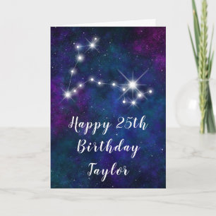 Carte Poissons Constellation Zodiaque Joyeux anniversair