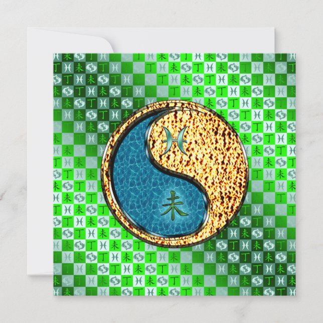 Carte Poissons et chèvre (Devant)