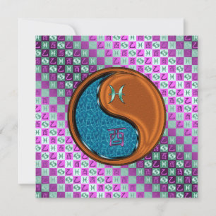 Carte Poissons et coq en bois