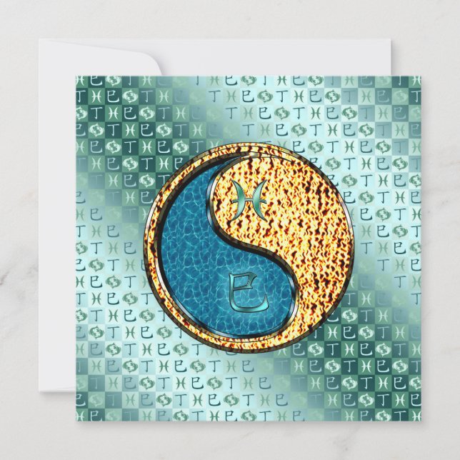 Carte Poissons et serpent à feu (Devant)