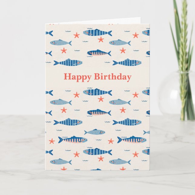 Carte Poissons Joyeux Anniversaire (Devant)