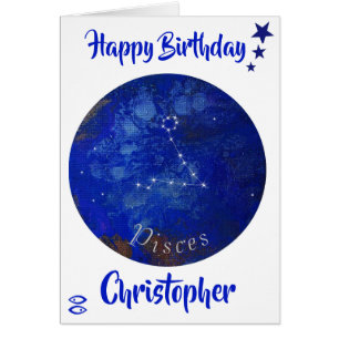 Carte Poissons Zodiac, Carte Anniversaire Horoscop