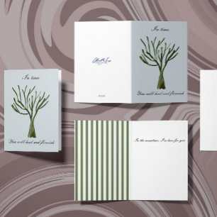 Carte Poitrine d'arbre dessinée à la main verte