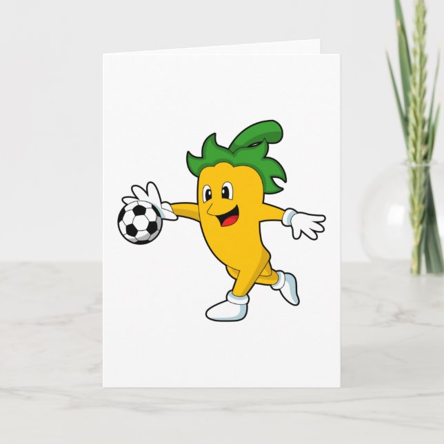 Carte Poivre Vegan comme joueur de football avec Footbal (Devant)